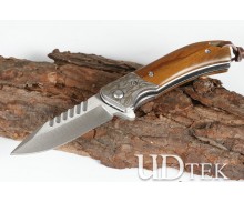 Fire Fox steel color blade rosewood folding knife UD405417